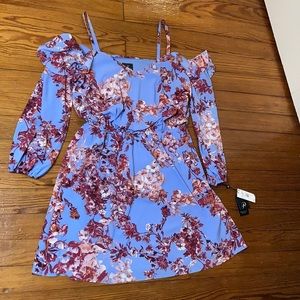 Adrianna Papell Fit and Flare Spaghetti Strap Cold Shoulder Dress